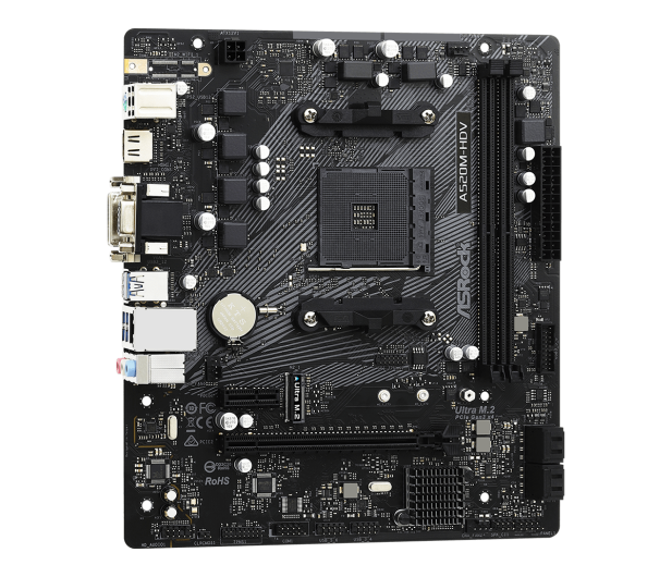 ASROCK Płyta główna A520M-HDV AM4 2DDR4 HDMI/DVI/VGA M.2 mATX - 613680 - zdjęcie 2